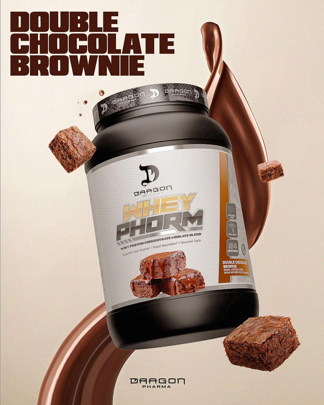 imgProduct_1052 DRAGON WHEYPHORM 5 LBS DOUBLE CHOCOLATE BROWNIE - Imagen 1