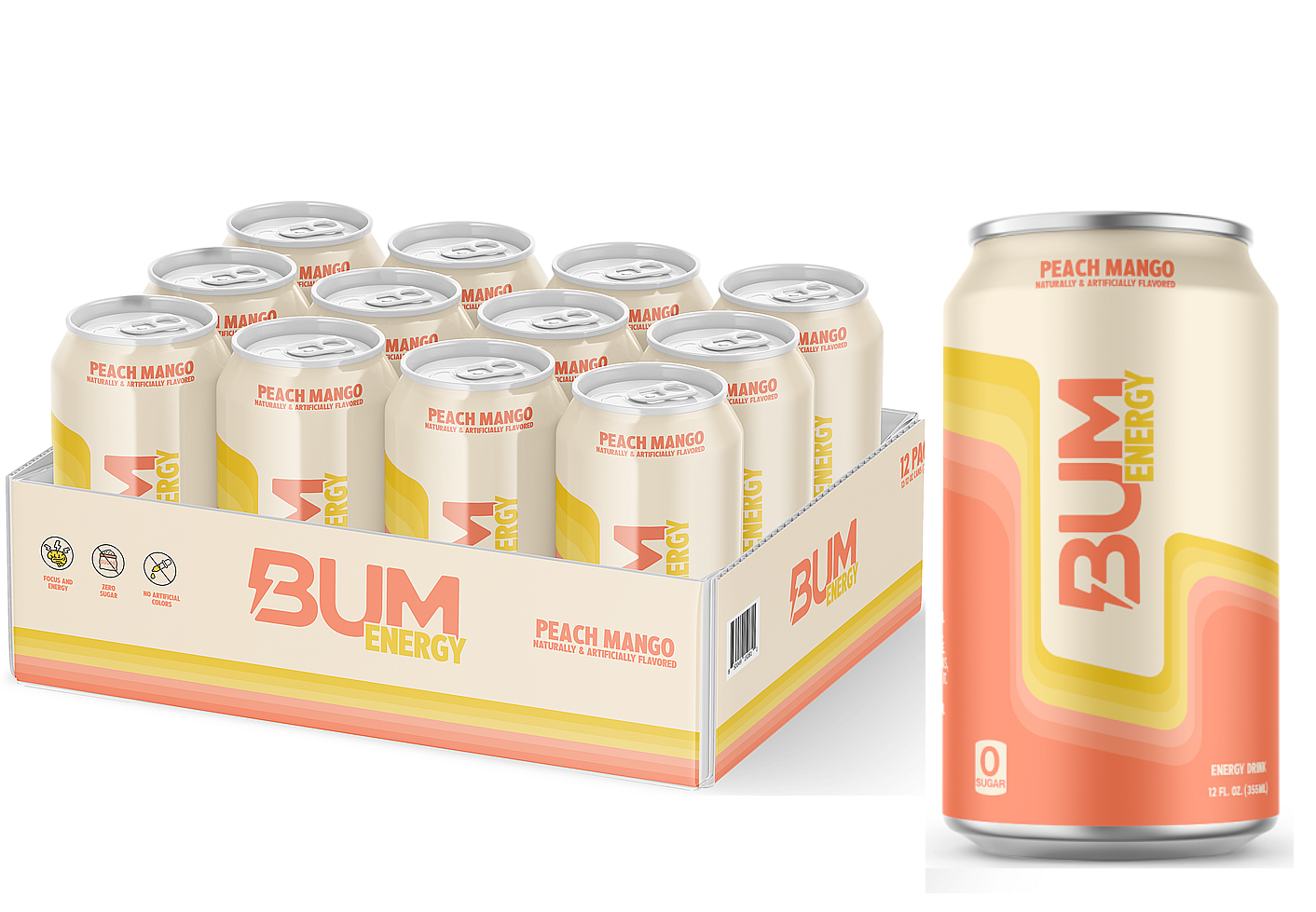 imgProduct_2862 RAW BUM ENERGY DRINK 12 OZ/ 1 PZA PEACH MANGO - Imagen 1