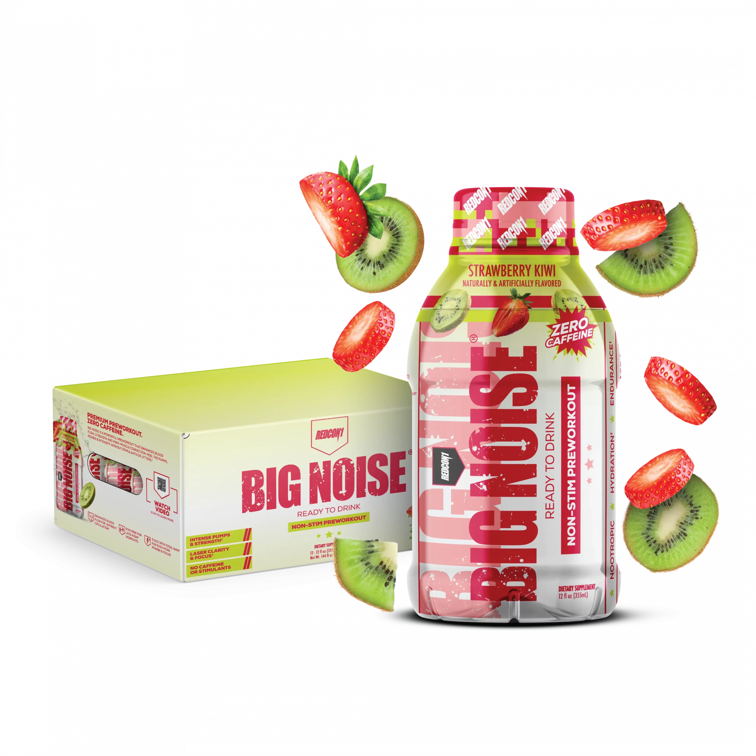 imgProduct_3009 REDCON1 BIG NOISE RTD ZERO CAFFEINE 12 OZ 1 PZA STRAWBERRY KIWI - Imagen 1