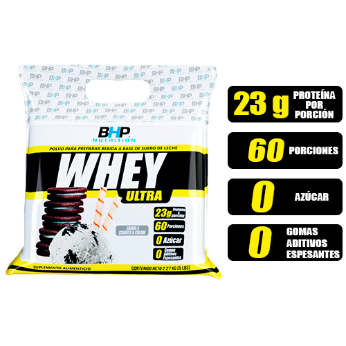 imgProduct_493 BHP WHEY ULTRA BAG 5 LB COOKIES AND CREAM - Imagen 1