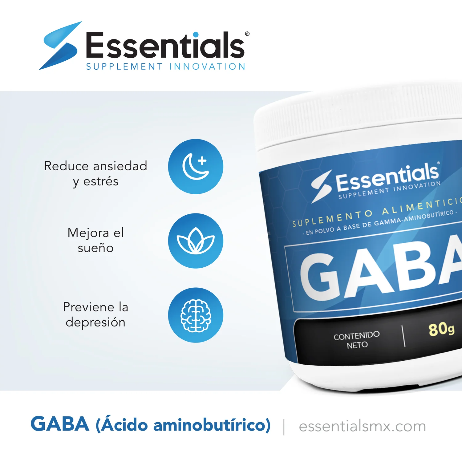 imgProduct_732535886810 ESSENTIALS GABA 80 G - Imagen 1