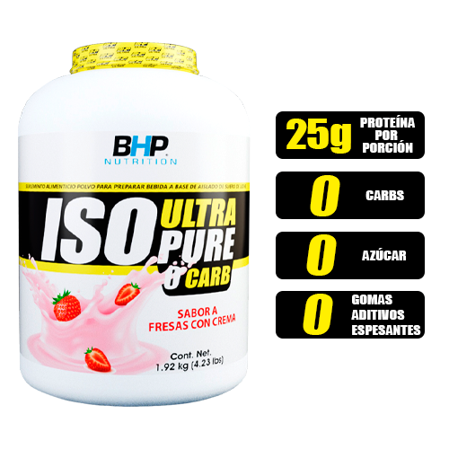 imgProduct_7503034954729 BHP ISO ULTRA PURE 0 CARB 4.23LBS FRESAS CON CREMA - Imagen 1