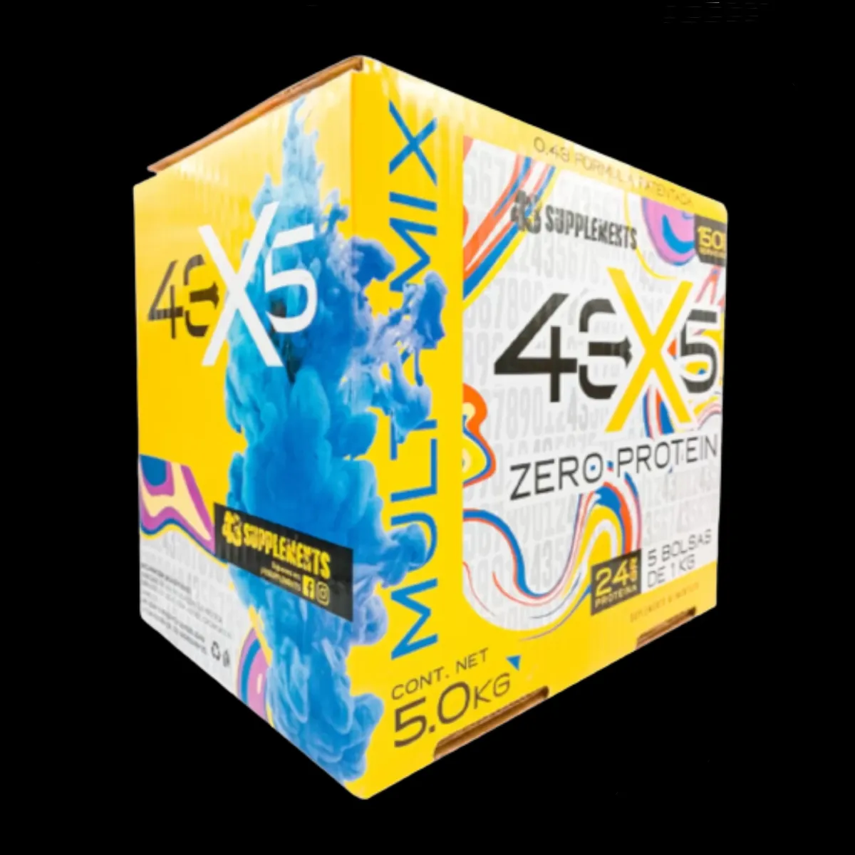 imgProduct_756058730856 43x5 BOX ZERO PROTEIN CHOCOLATE, FRESA, GALLETA, VAINILLA, PAY DE MORA 5 KG - Imagen 1