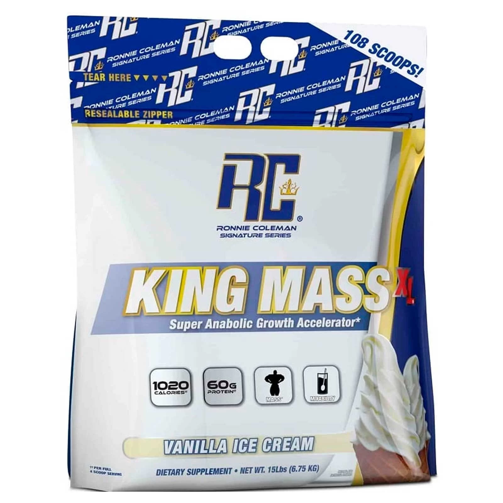 imgProduct_855231007607 RONNIE KING MASS XL 15 LBS VAINILLA - Imagen 1